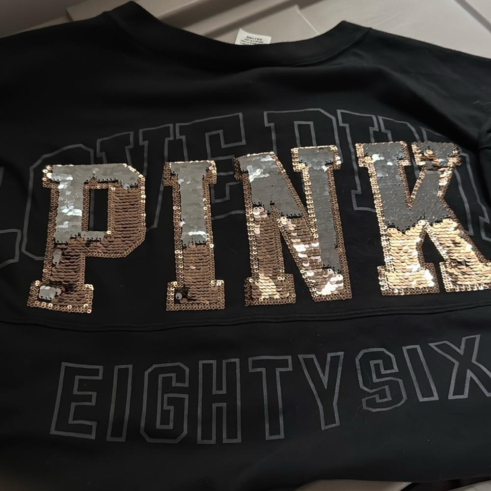 Black and Gold Sequin women long sleeve top